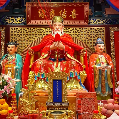 月老靈籤神像